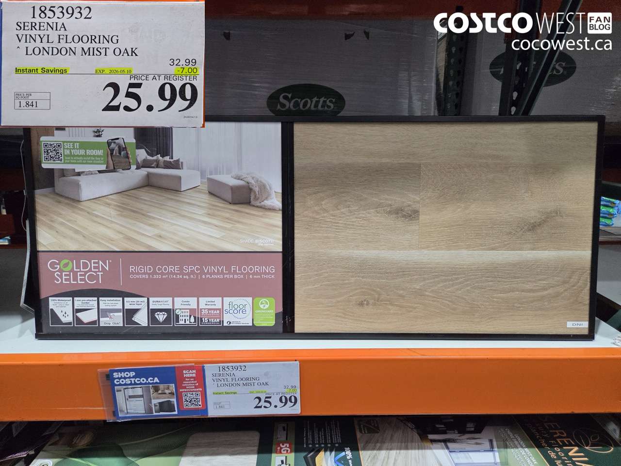 1853932 SERENIA VINYL FLOORING LONDON MIST OAK ($7.00 INSTANT SAVINGS EXPIRES ON 2026-05-10) $25.99