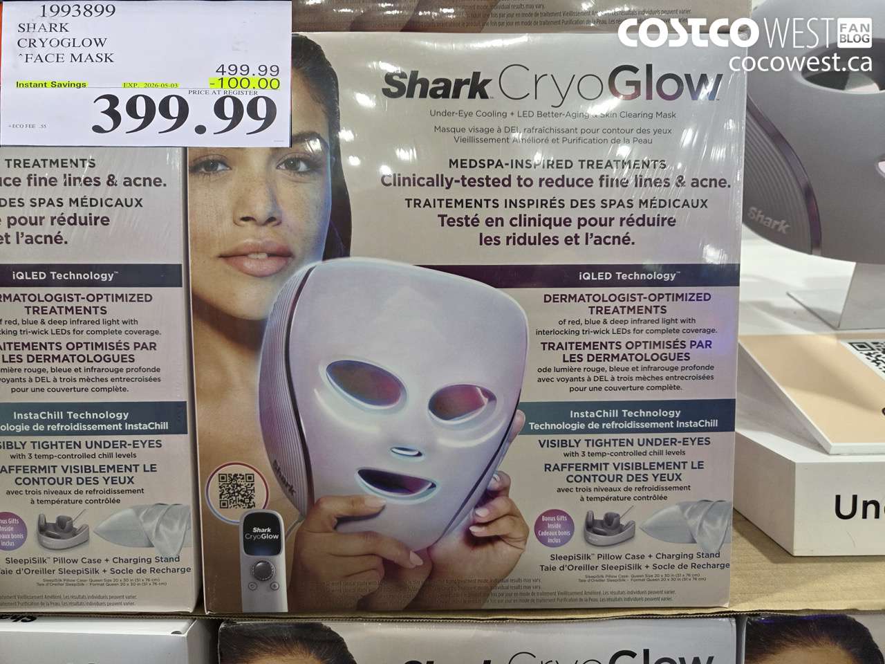 1993899 SHARK CRYOGLOW FACE MASK ($100.00 INSTANT SAVINGS EXPIRES ON 2026-05-03) $399.99