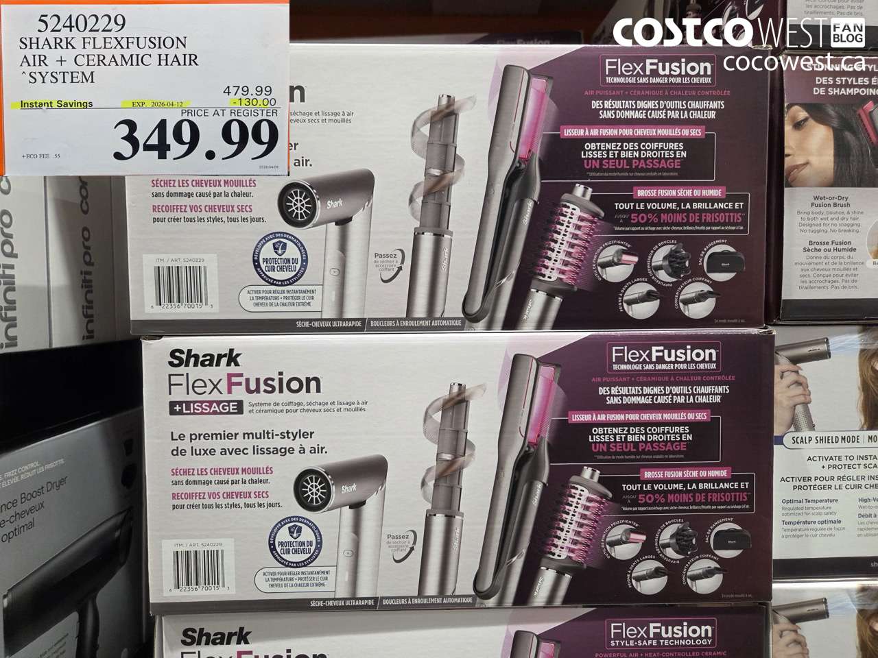5240229 SHARK FLEXFUSION AIR + CERAMIC HAIR SYSTEM ($130.00 INSTANT SAVINGS EXPIRES ON 2026-04-12) $349.99