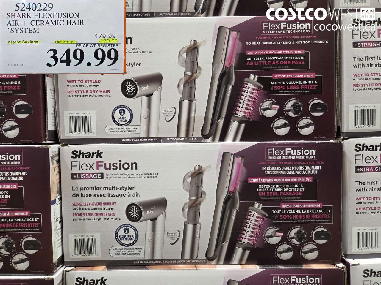 52402229 SHARK FLEXFUSION AIR + CERAMIC HAIR SYSTEM ($130.00 INSTANT SAVINGS EXPIRES ON 2026-05-10) $349.99