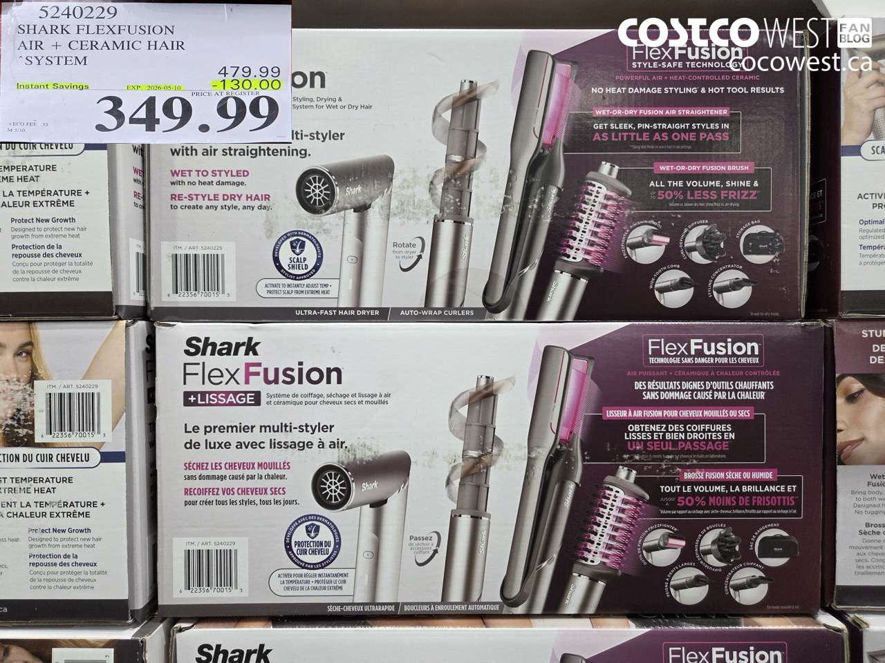 52402229 SHARK FLEXFUSION AIR + CERAMIC HAIR SYSTEM ($130.00 INSTANT SAVINGS EXPIRES ON 2026-05-10) $349.99