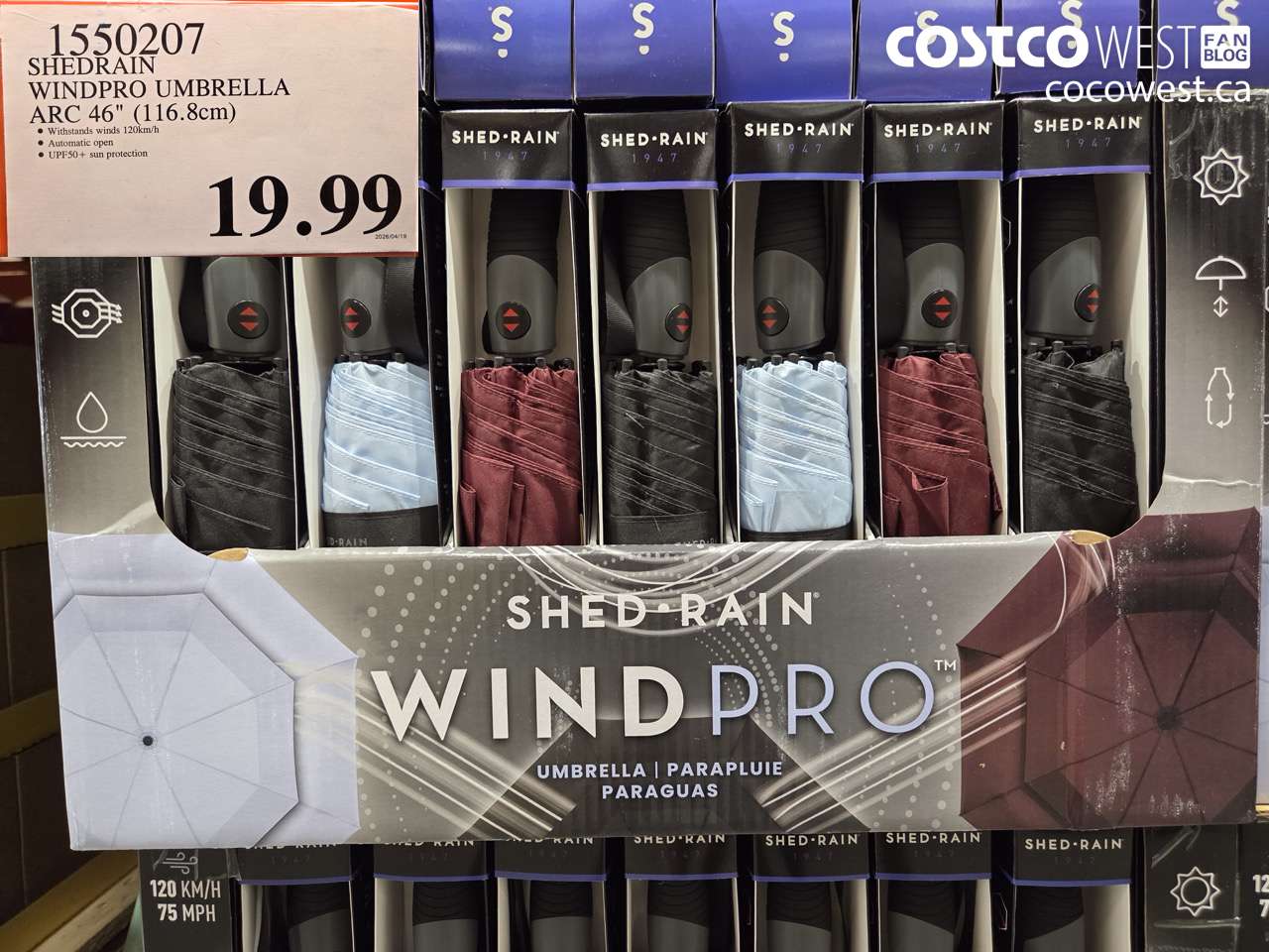 1550207 SHEDRAIN WINDPRO UMBRELLA ARC 46