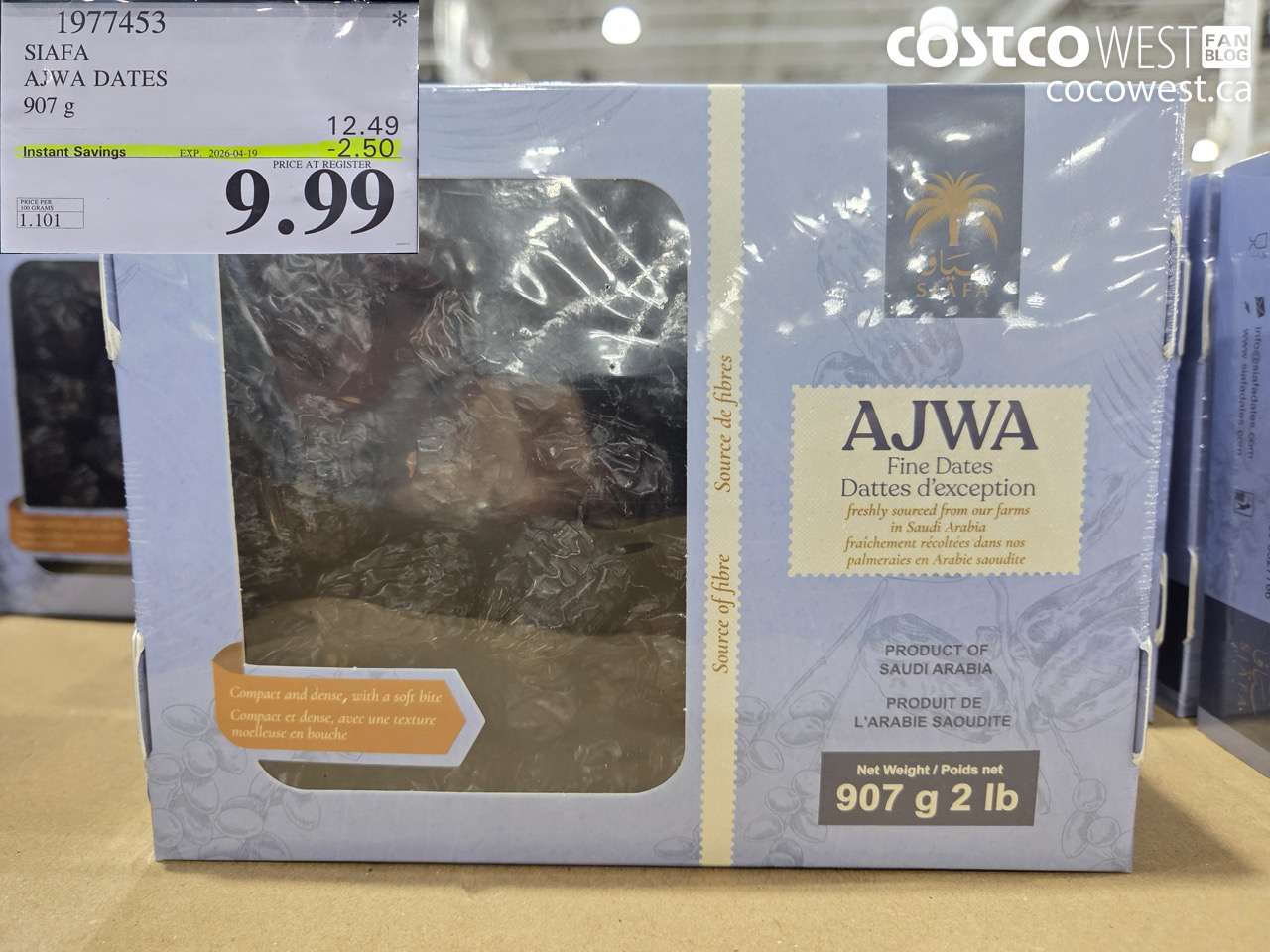 1977453 SIAFA AJWA DATES 907 G ($2.50 INSTANT SAVINGS EXPIRES ON 2026-04-19) $9.99