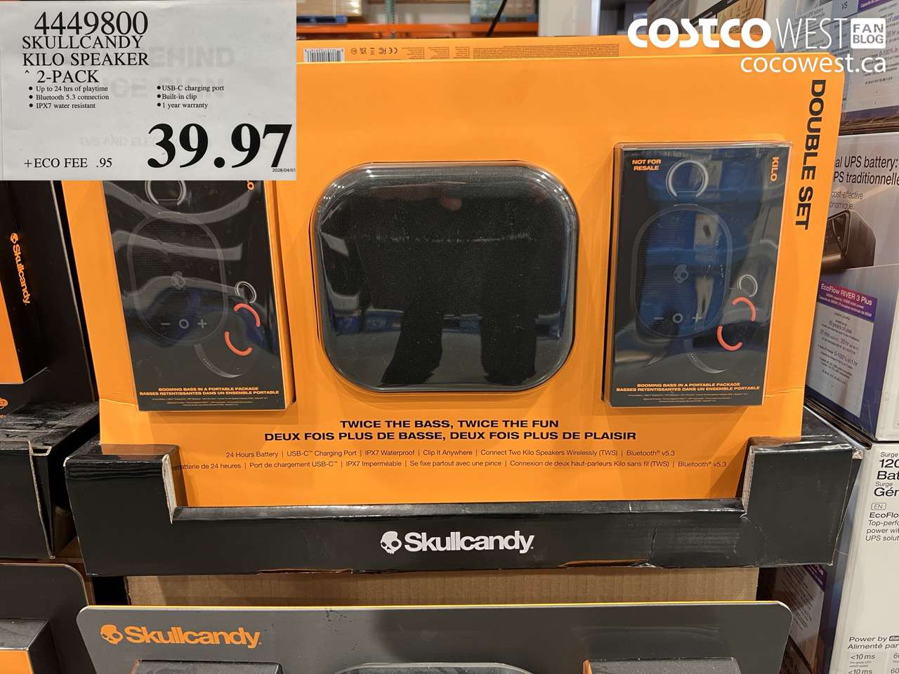 4449800 SKULLCANDY KILO SPEAKER 2-PACK $39.97