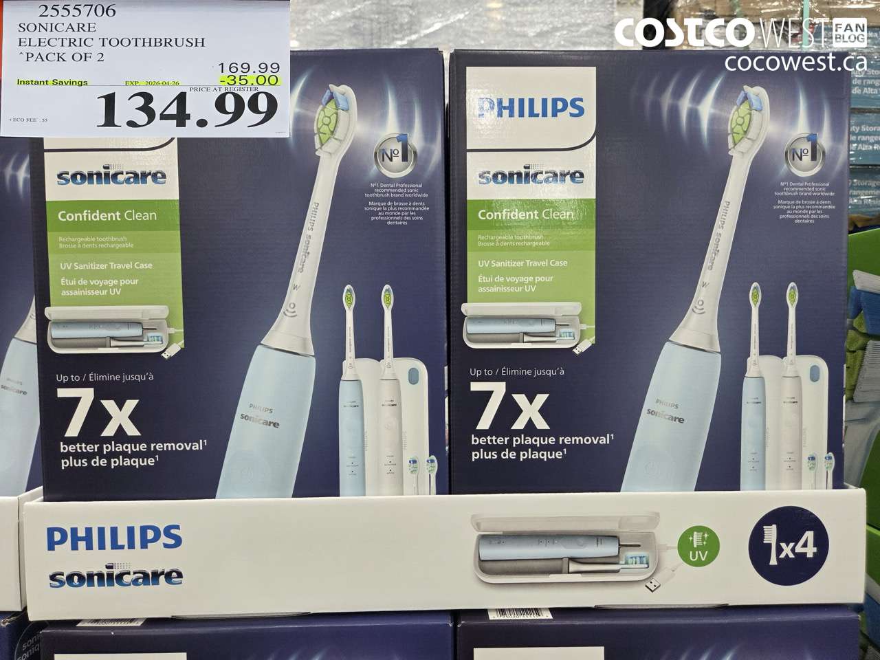 25555706 SONICARE ELECTRIC TOOTHBRUSH PACK OF 2 ($35.00 INSTANT SAVINGS EXPIRES ON 2026-04-26) $134.99
