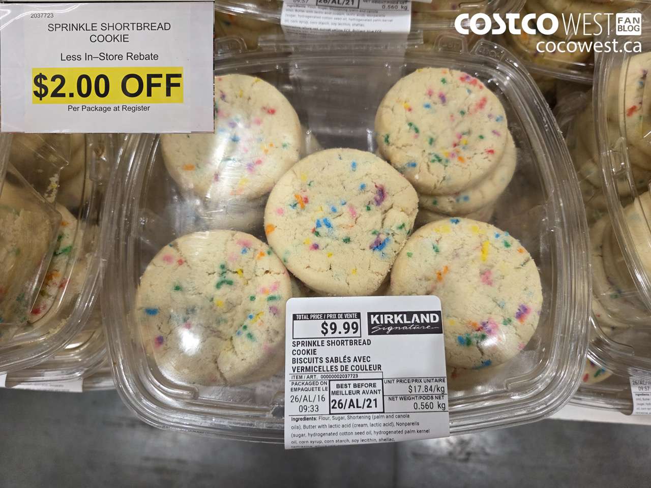 2037723 SPRINKLE SHORTBREAD COOKIE ($2.00 INSTANT SAVINGS)