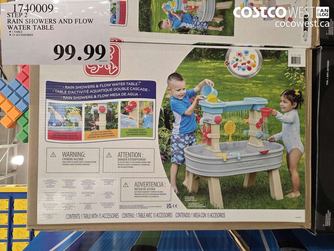 1740009 STEP 2 RAIN SHOWERS AND FLOW WATER TABLE $99.99