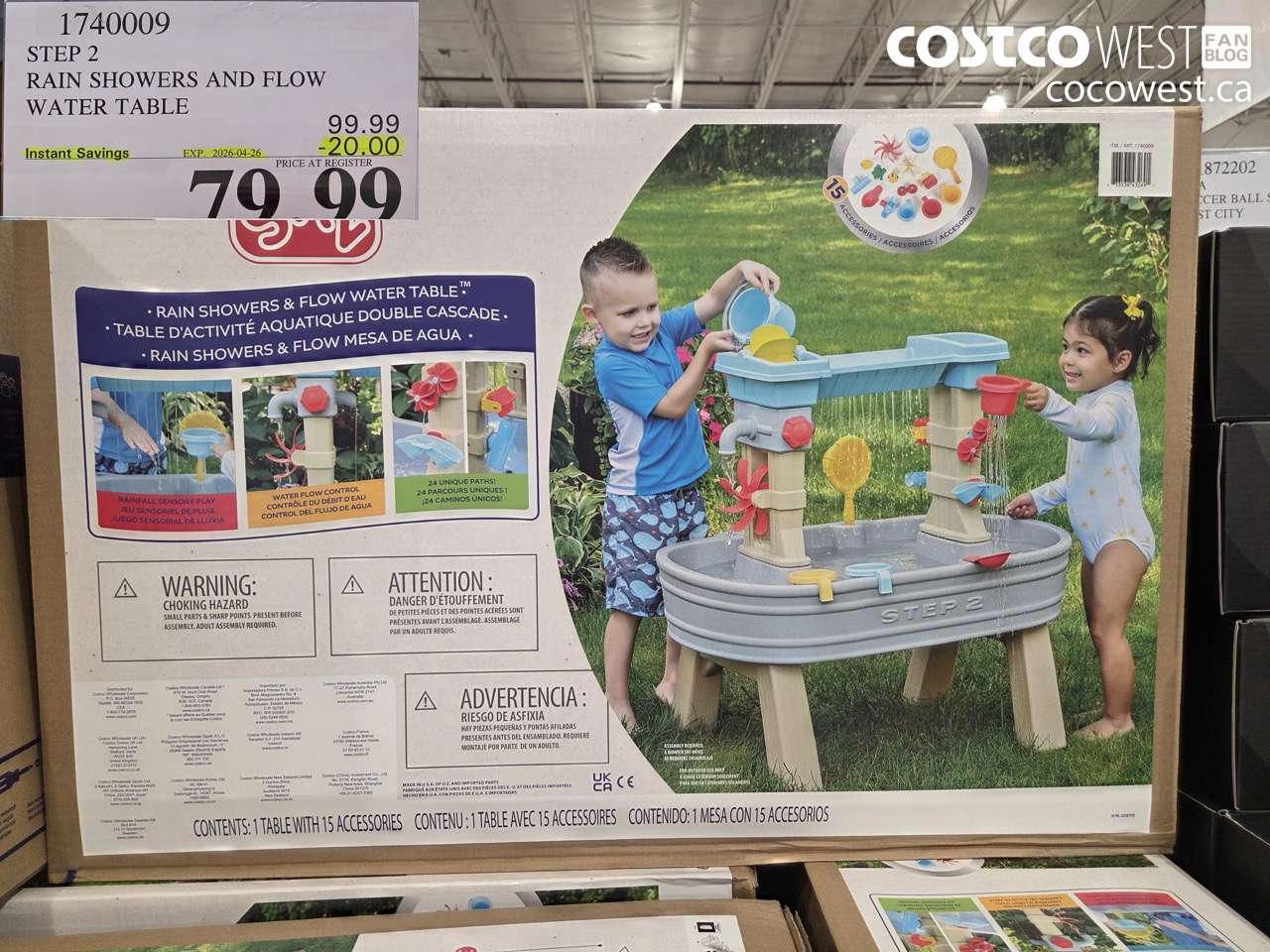 1740009 STEP 2 RAIN SHOWERS AND FLOW WATER TABLE ($20.00 INSTANT SAVINGS EXPIRES ON 2026-04-26) $79.99