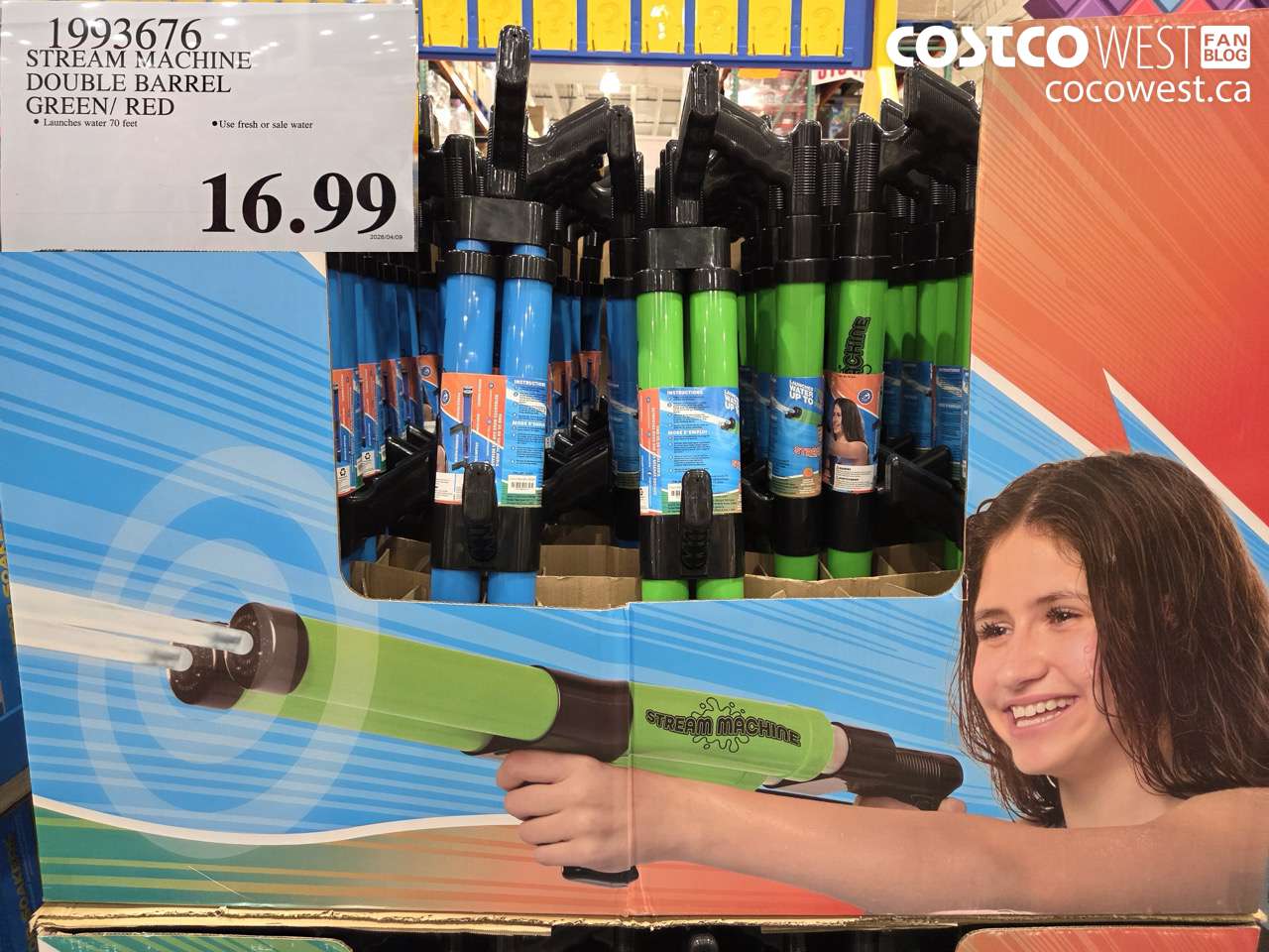 1993676 STREAM MACHINE DOUBLE BARREL GREEN/ RED $16.99