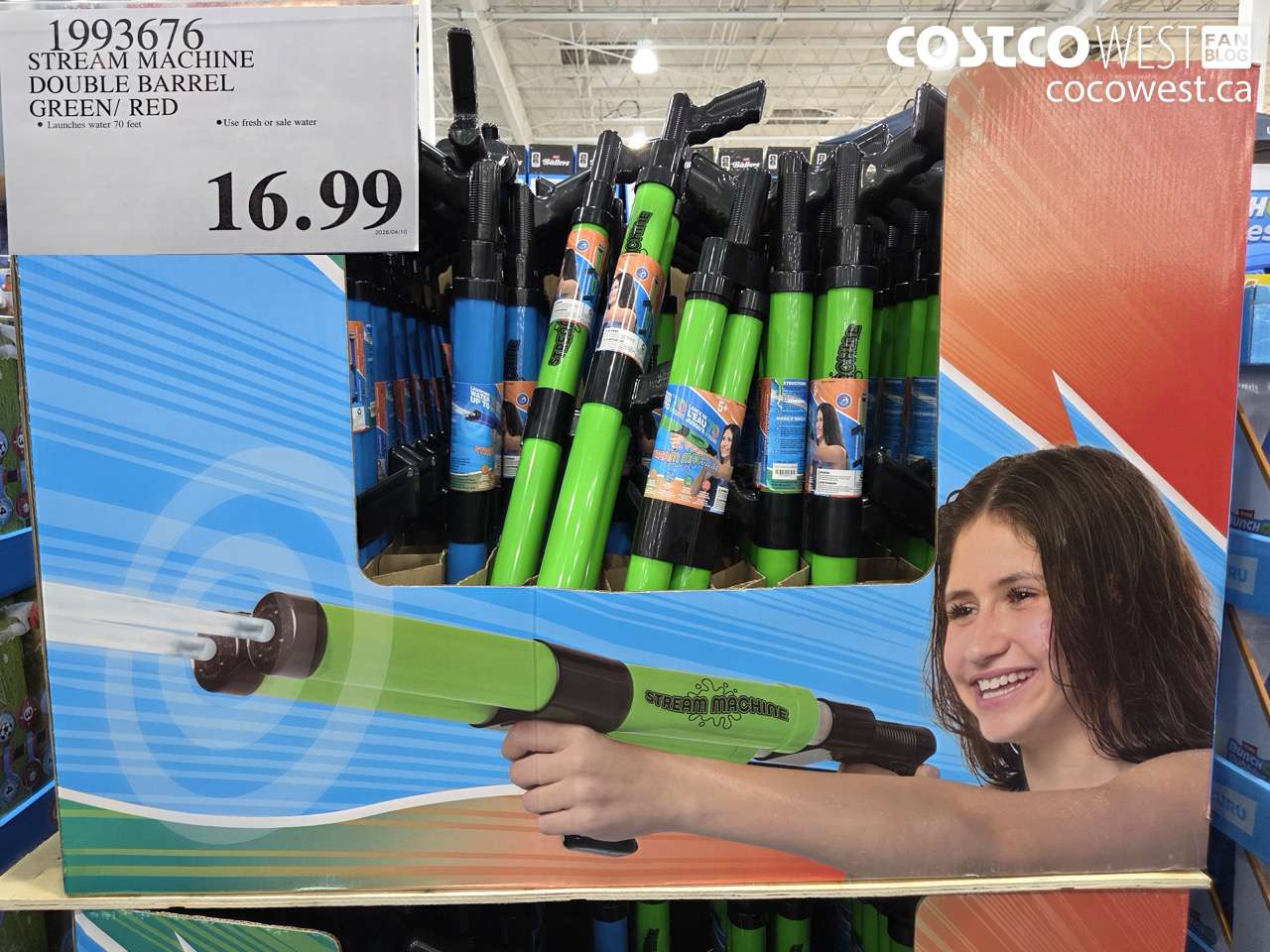 1993676 STREAM MACHINE DOUBLE BARREL GREEN/ RED $16.99