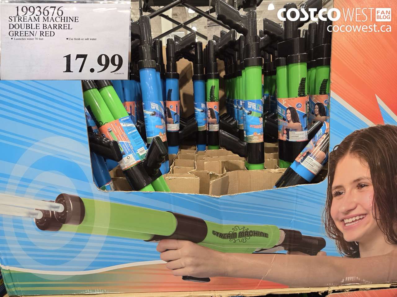 1993576 STREAM MACHINE DOUBLE BARREL GREEN/ RED $17.99