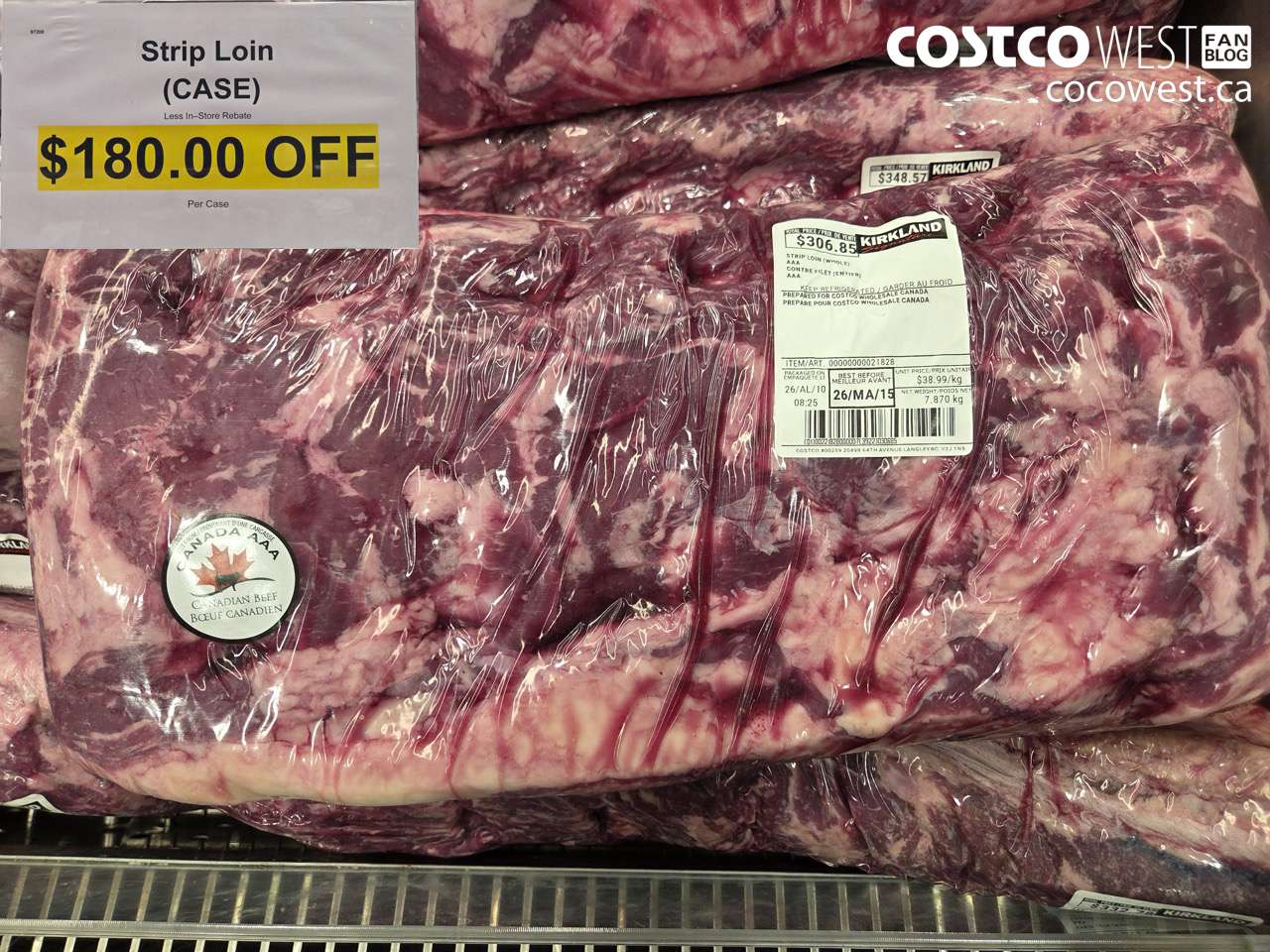 97200 STRIP LOIN (CASE) ($180.00 INSTANT SAVINGS)