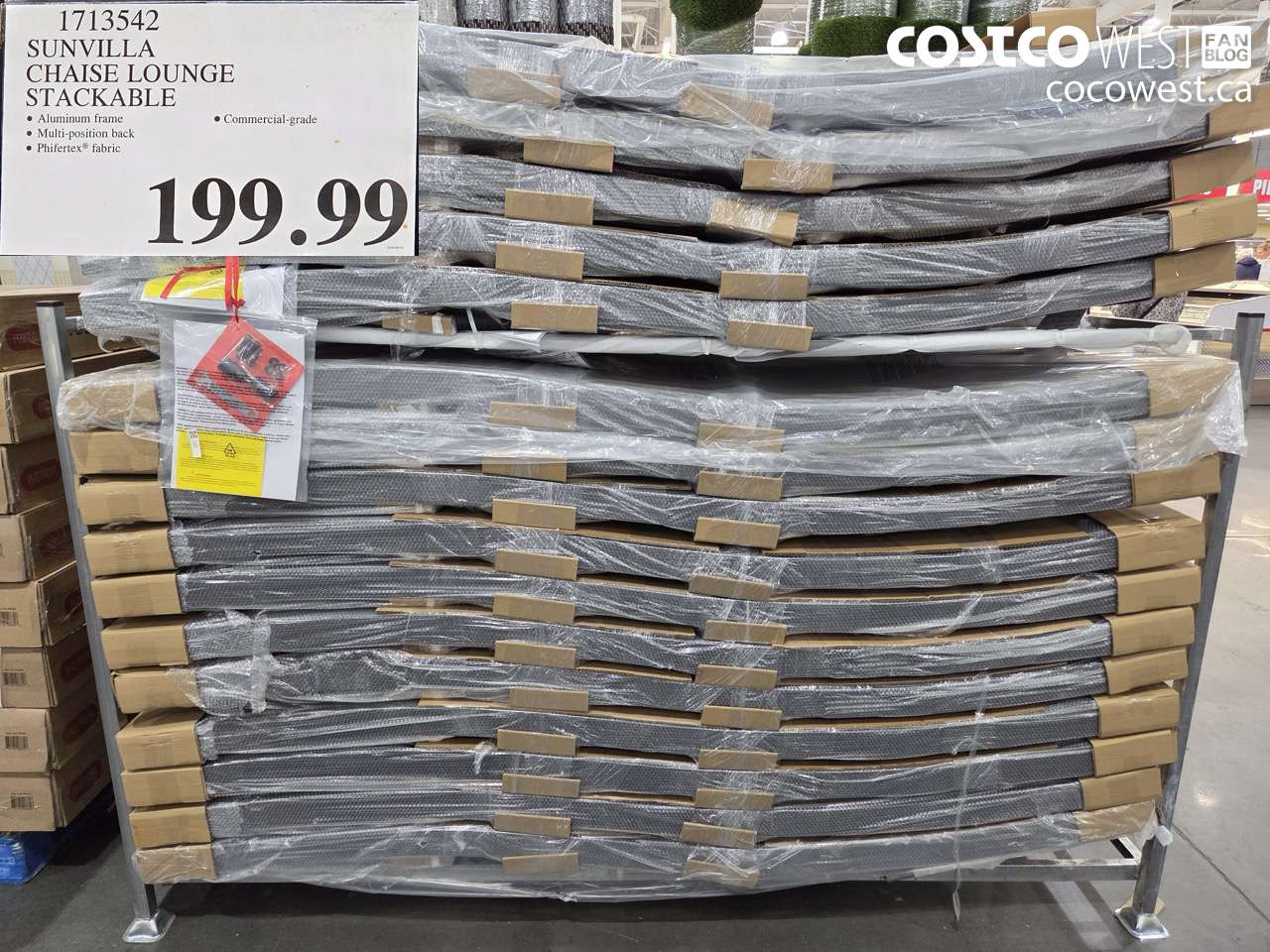 1713542 SUNVILLA CHAISE LOUNGE STACKABLE $199.99