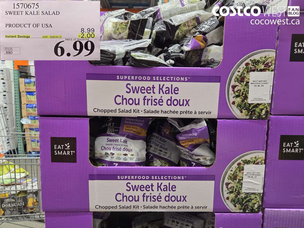 1570675 SWEET KALE SALAD PRODUCT OF USA ($2.00 INSTANT SAVINGS EXPIRES ON 2026-04-12) $6.99