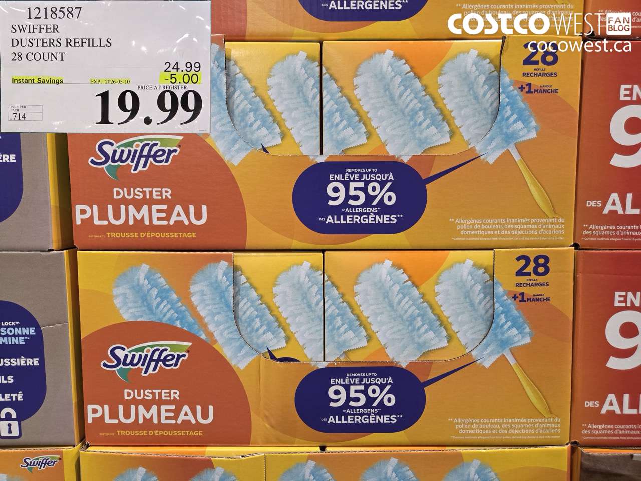 1218587 SWIFFER DUSTERS REFILLS 28 COUNT ($5.00 INSTANT SAVINGS EXPIRES ON 2026-05-10) $19.99