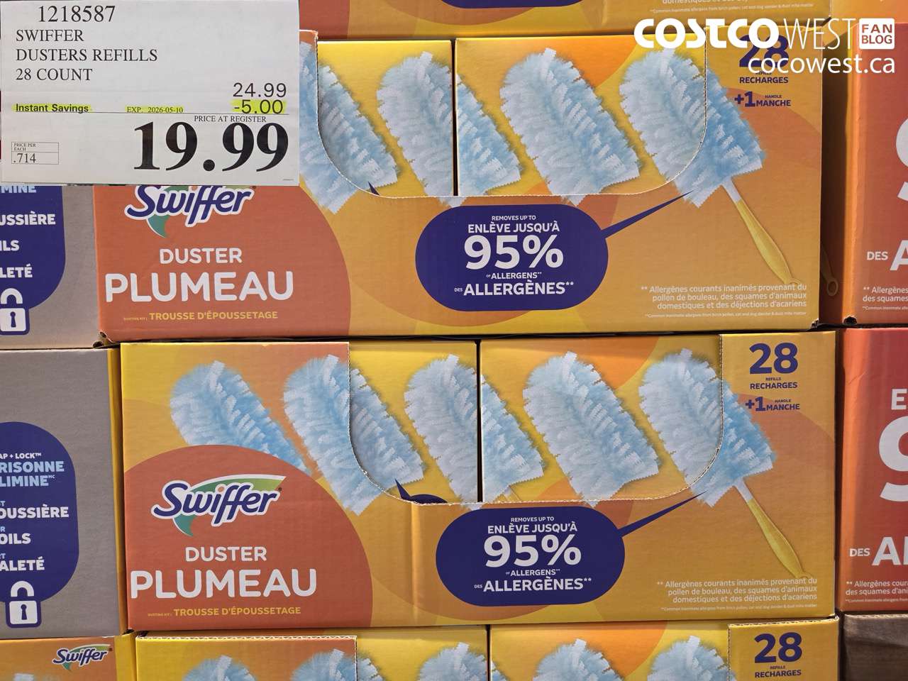 1218587 SWIFFER DUSTERS REFILLS 28 COUNT ($5.00 INSTANT SAVINGS EXPIRES ON 2026-05-10) $19.99