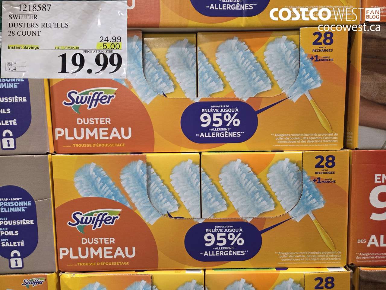 1218587 SWIFFER DUSTERS REFILLS 28 COUNT ($5.00 INSTANT SAVINGS EXPIRES ON 2026-05-10) $19.99