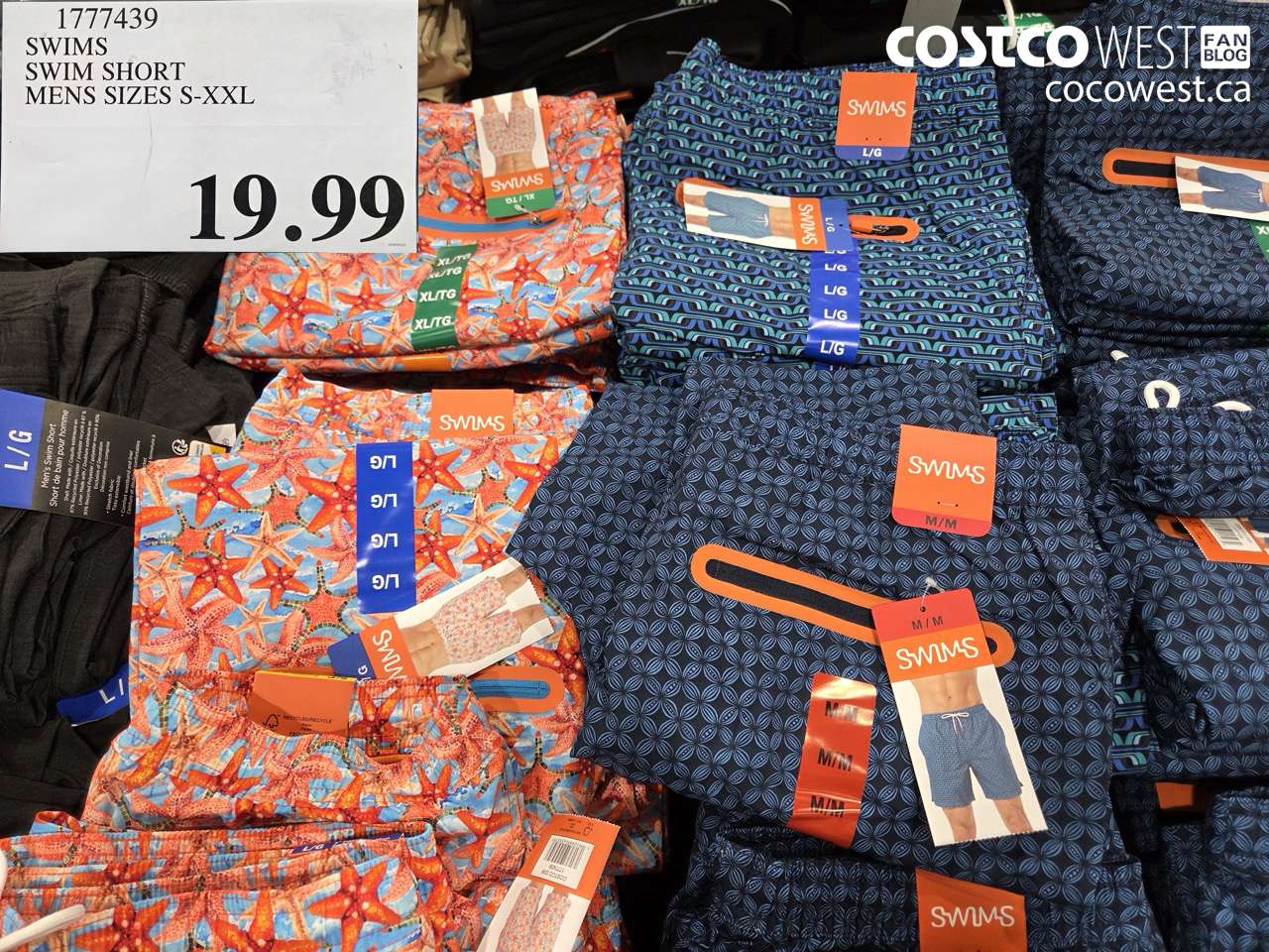 1777439 SWIMS SWIM SHORT MENS SIZES S-XXL $19.99