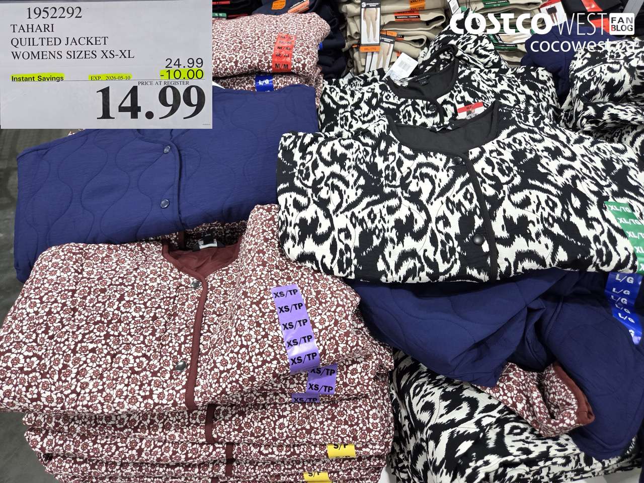 1952292 TAHARI QUILTED JACKET WOMENS SIZES XS-XL ($10.00 INSTANT SAVINGS EXPIRES ON 2026-05-10) $14.99