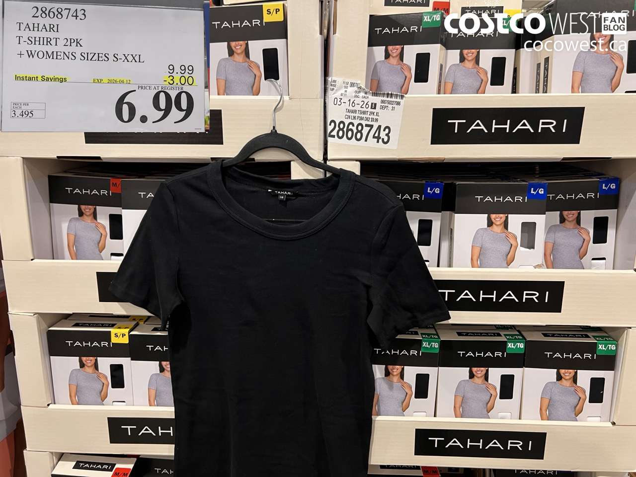 2868743 TAHARI T-SHIRT 2PK + WOMENS SIZES S-XXL ($3.00 INSTANT SAVINGS EXPIRES ON 2026-04-12) $6.99