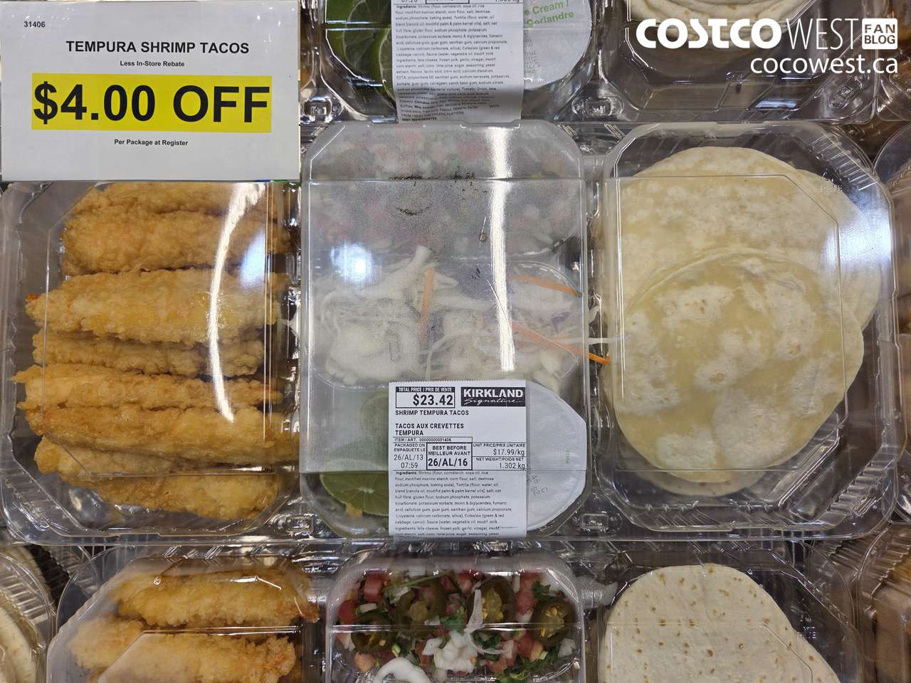 31406 TEMPURA SHRIMP TACOS ($4.00 INSTANT SAVINGS)