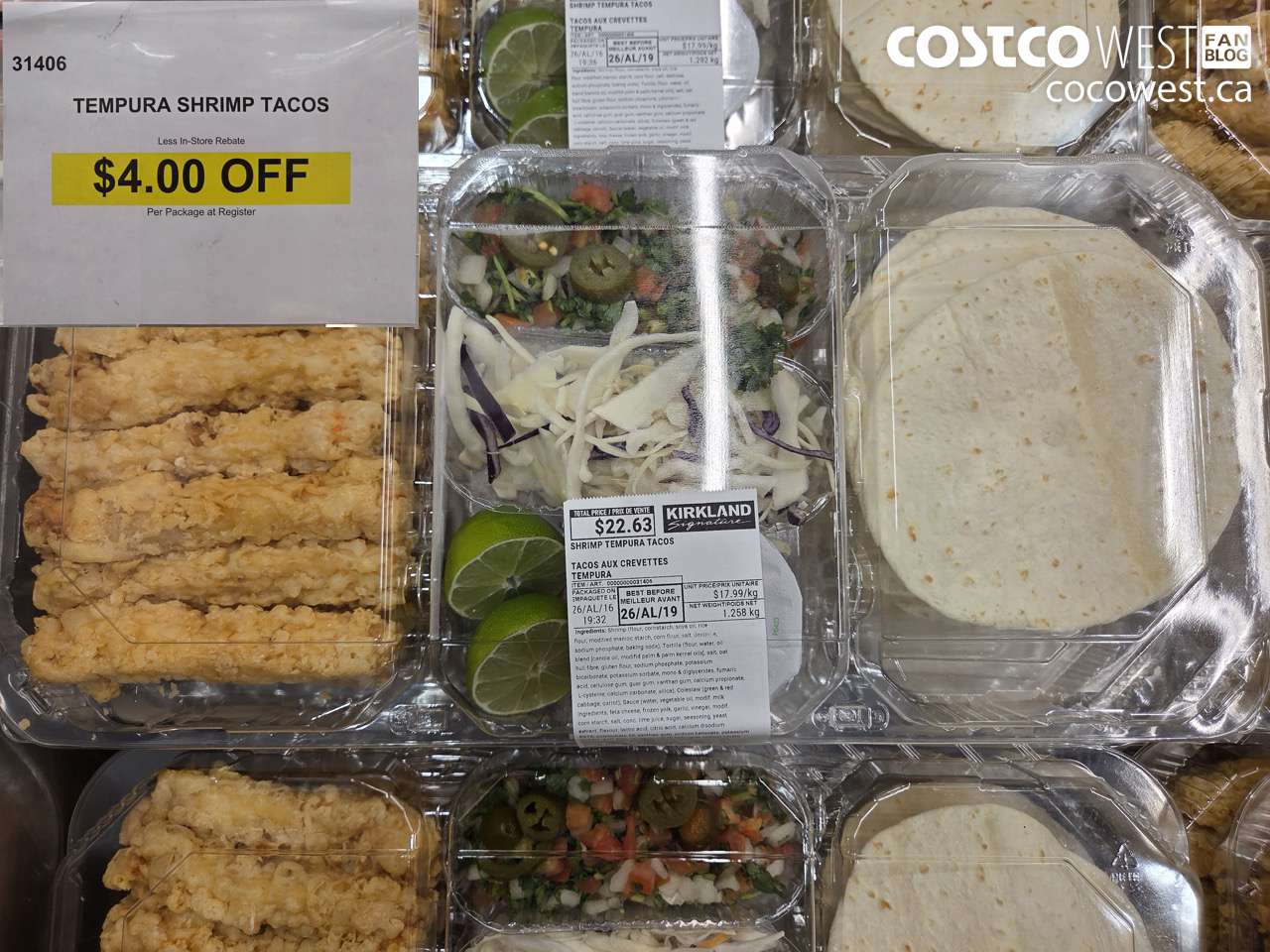 31406 TEMPURA SHRIMP TACOS ($4.00 INSTANT SAVINGS)