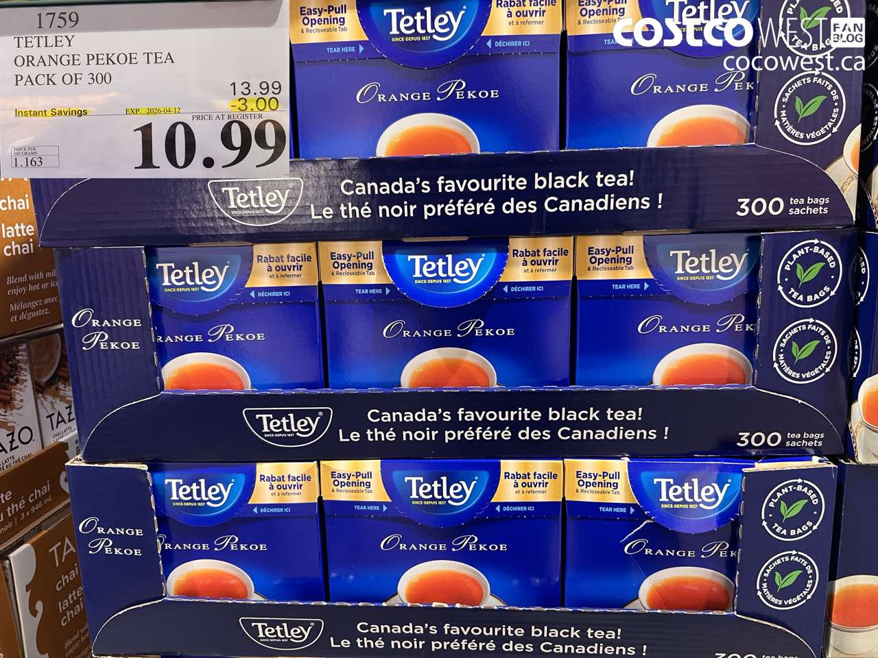 1759 TETLEY ORANGE PEKOE TEA PACK OF 300 ($3.00 INSTANT SAVINGS EXPIRES ON 2026-04-12) $10.99