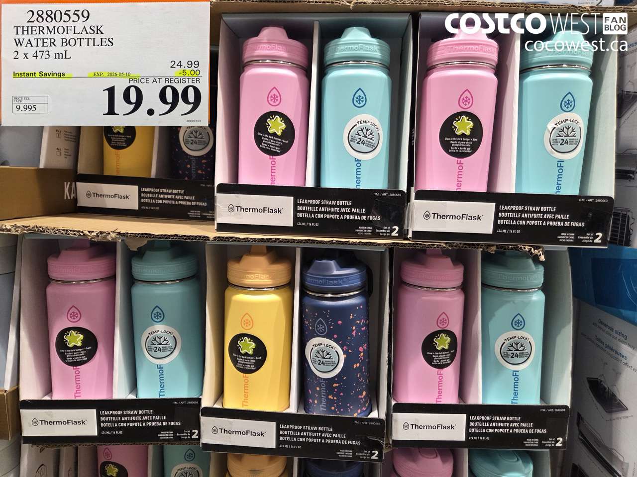 2880559 THERMOFLASK WATER BOTTLES 2 X 473 ML ($5.00 INSTANT SAVINGS EXPIRES ON 2026-05-10) $19.99