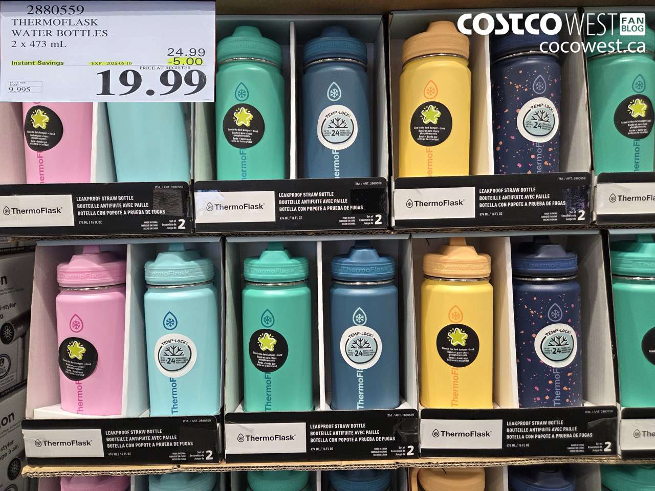 2880559 THERMOFLASK WATER BOTTLES 2 X 473 ML ($5.00 INSTANT SAVINGS EXPIRES ON 2026-05-10) $19.99