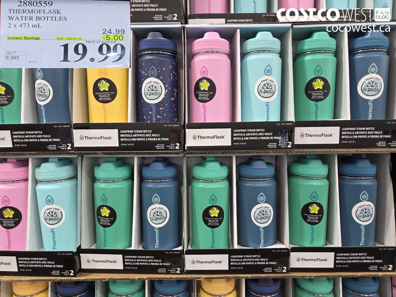 2880559 THERMOFLASK WATER BOTTLES 2 X 473 ML ($5.00 INSTANT SAVINGS EXPIRES ON 2026-05-10) $19.99