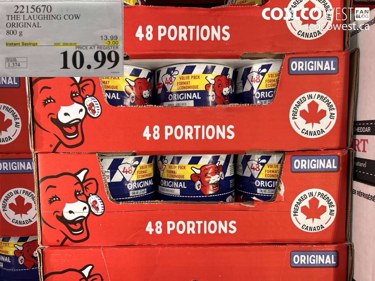 2215670 THE LAUGHING COW ORIGINAL 800 G ($3.00 INSTANT SAVINGS EXPIRES ON 2026-04-05) $10.99