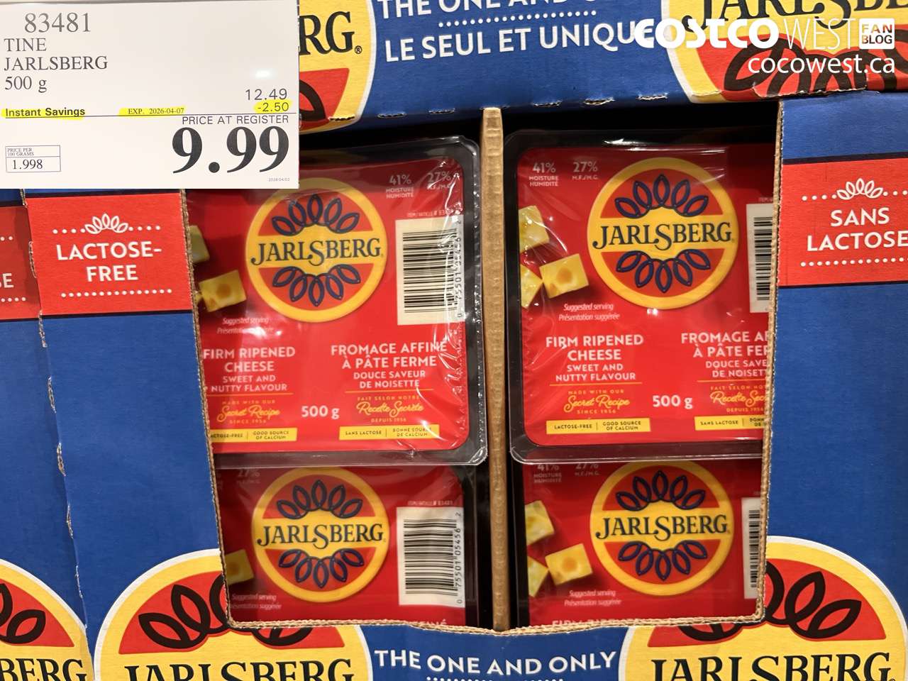 83481 TINE JARLSBERG 500 G ($2.50 INSTANT SAVINGS EXPIRES ON 2026-04-07) $9.99