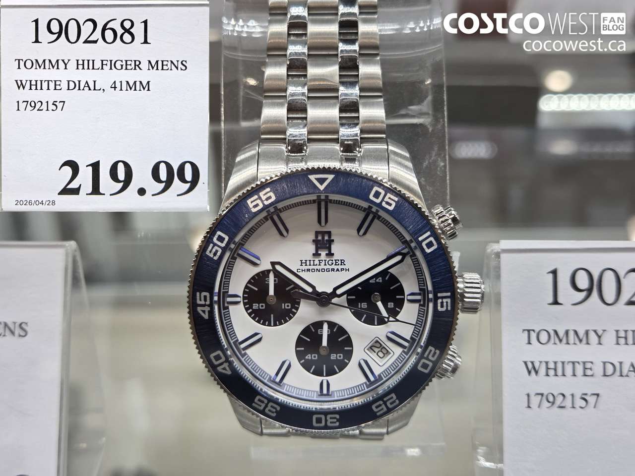 1902681 TOMMY HILFIGER MENS WHITE DIAL, 41MM 1792157 $219.99