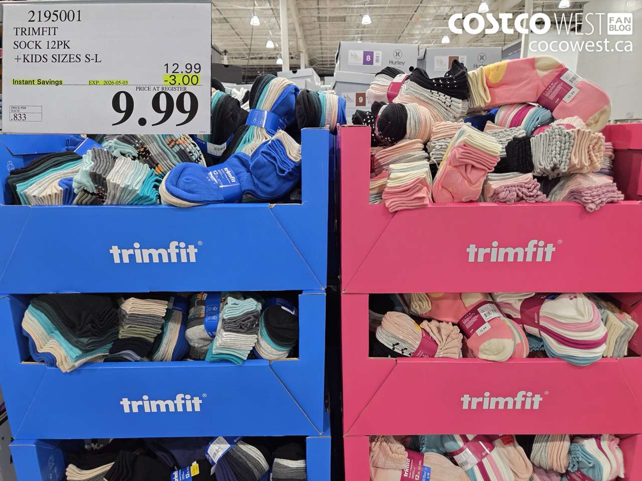 2195001 TRIMFIT SOCK 12PK + KIDS SIZES S-L ($3.00 INSTANT SAVINGS EXPIRES ON 2026-05-03) $9.99