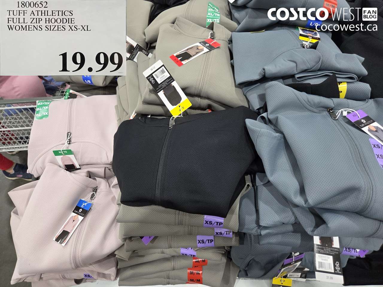 1800652 TUFF ATHLETICS FULL ZIP HOODIE WOMENS SIZES XS-XL $19.99