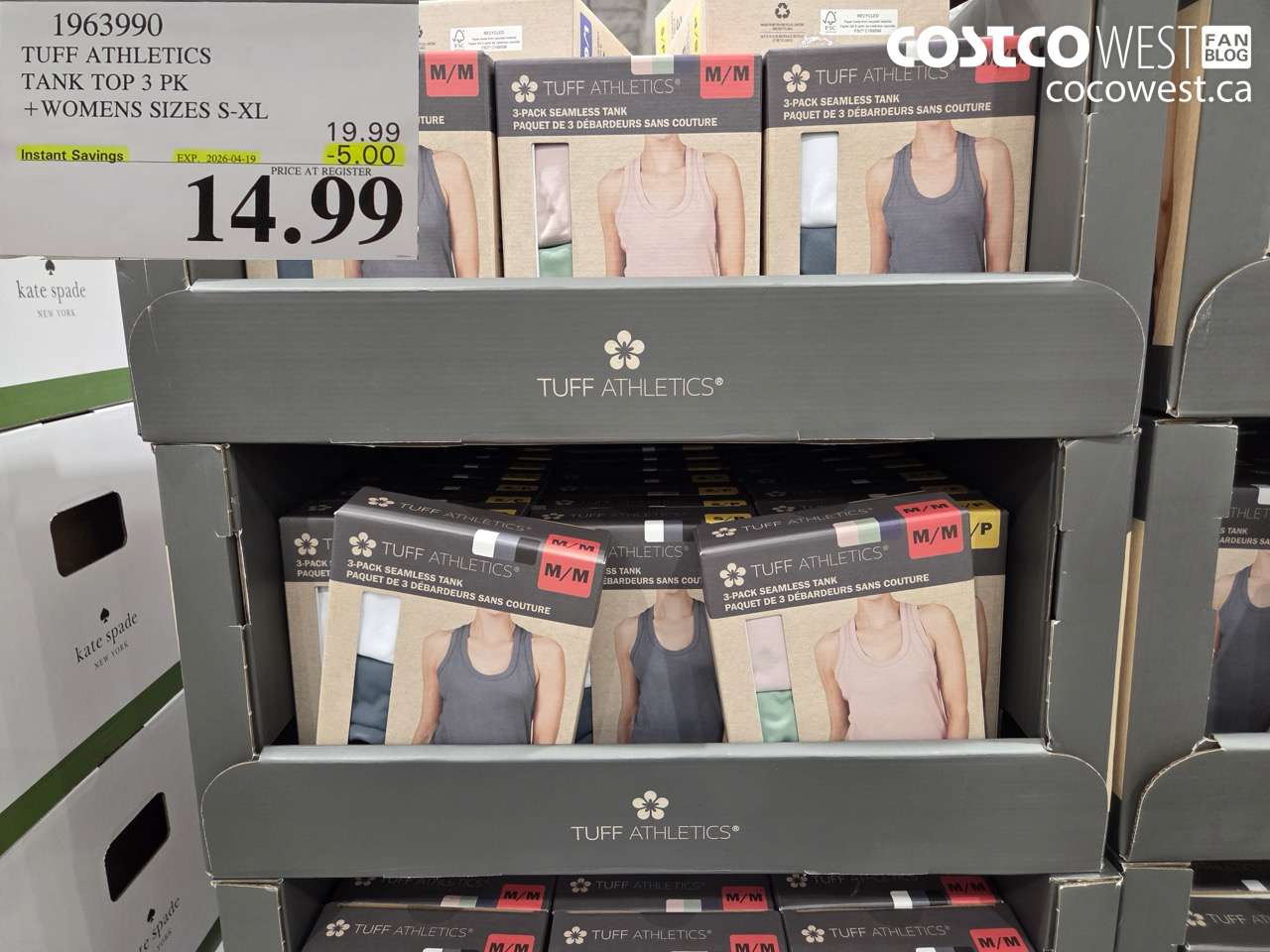 1963990 TUFF ATHLETICS TANK TOP 3 PK +WOMENS SIZES S-XL ($5.00 INSTANT SAVINGS EXPIRES ON 2026-04-19) $14.99