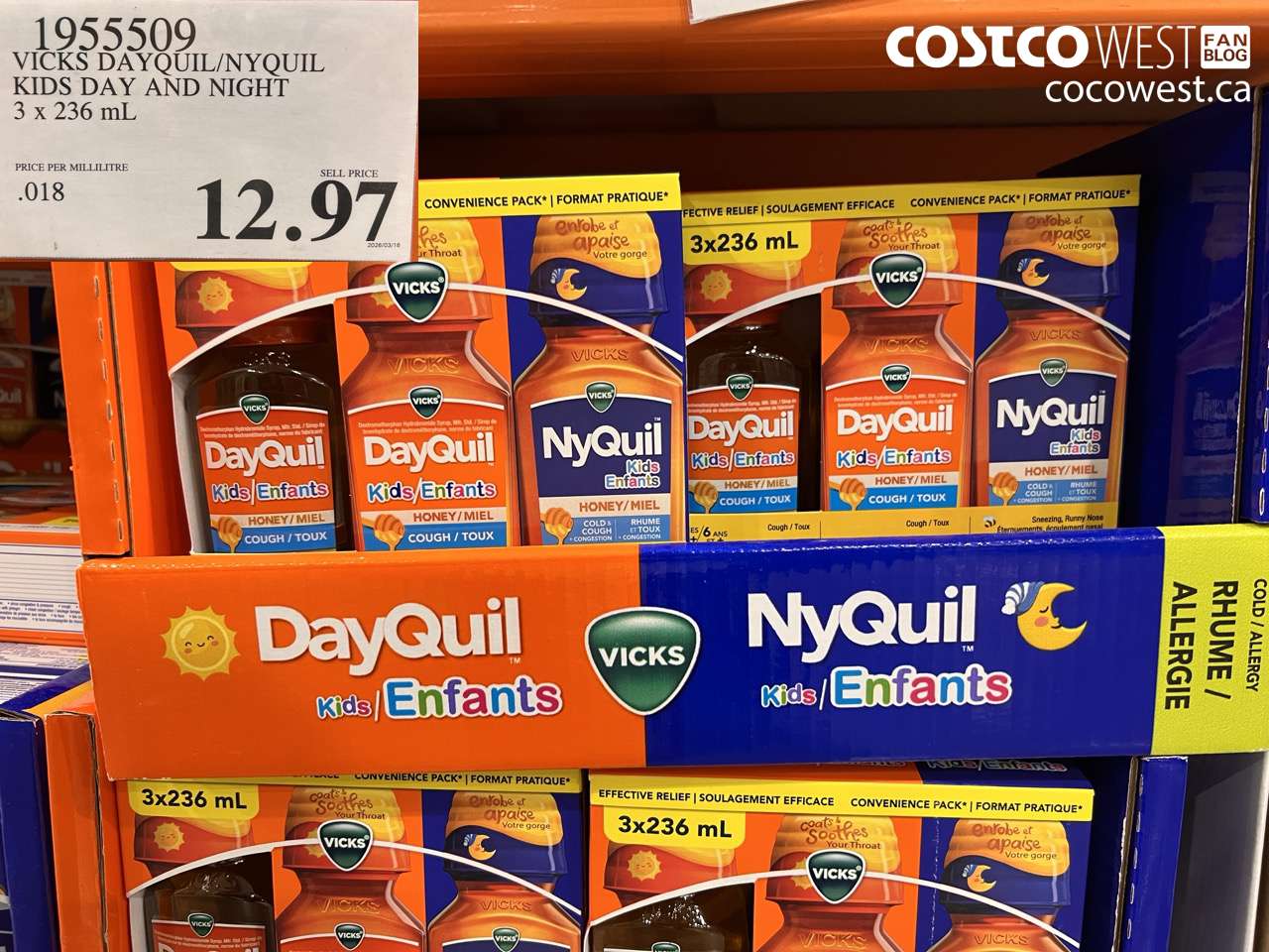 1955509 VICKS DAYQUIL/NYQUIL KIDS DAY AND NIGHT 3 X 236 ML $12.97