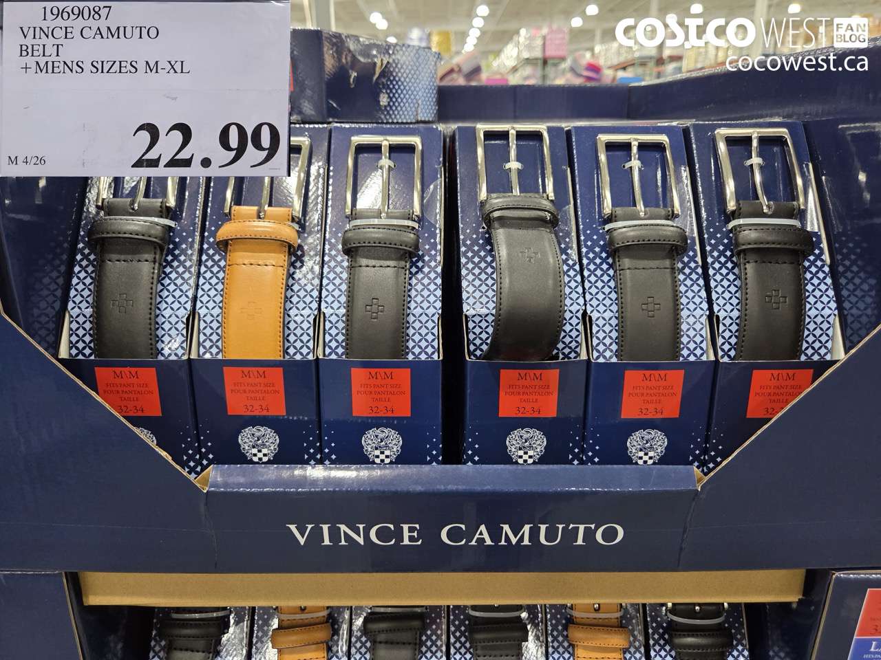 1969087 VINCE CAMUTO BELT +MENS SIZES M-XL $22.99