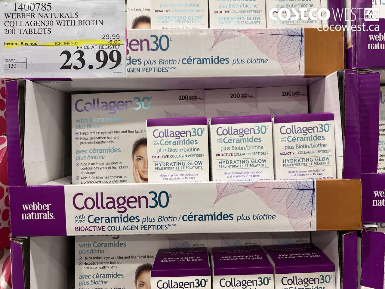 1400785 WEBBER NATURALS COLLAGEN30 WITH BIOTIN 200 TABLETS ($6.00 INSTANT SAVINGS EXPIRES ON 2026-04-12) $23.99