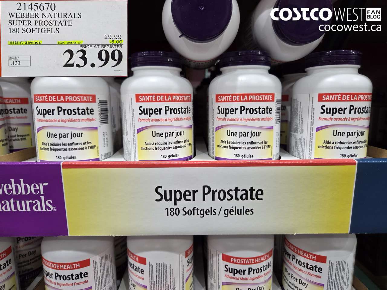 2145670 WEBBER NATURALS SUPER PROSTATE 180 SOFTGELS ($6.00 INSTANT SAVINGS EXPIRES ON 2026-05-10) $23.99