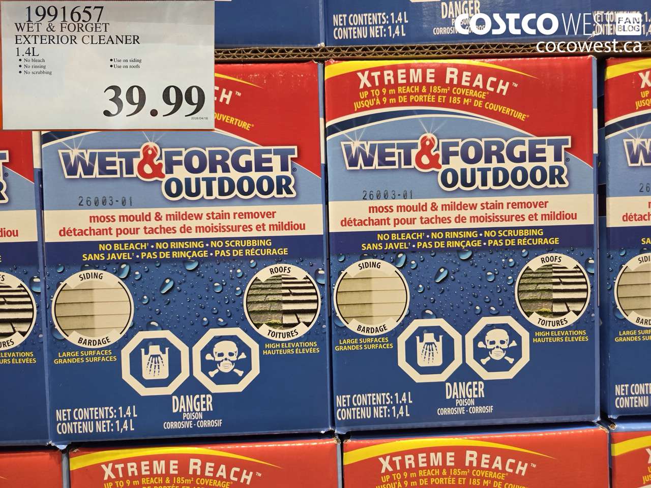 1991657 WET & FORGET EXTERIOR CLEANER 1.4L $39.99