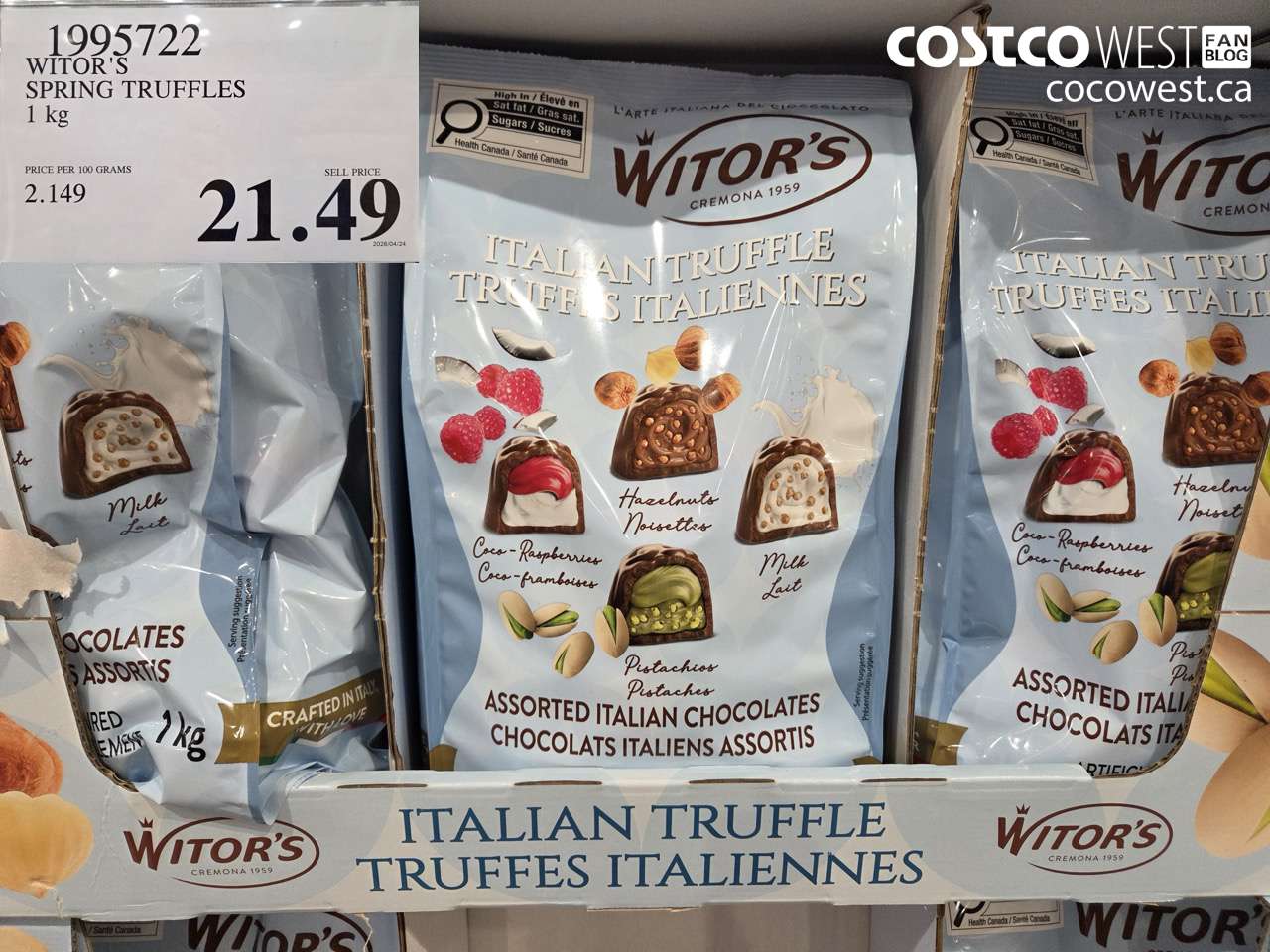 1995722 WITOR'S SPRING TRUFFLES 1 KG $21.49