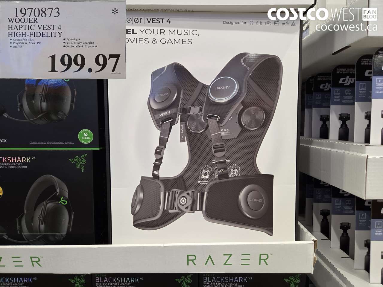 1970873 WOOJER HAPTIC VEST 4 HIGH-FIDELITY $199.97