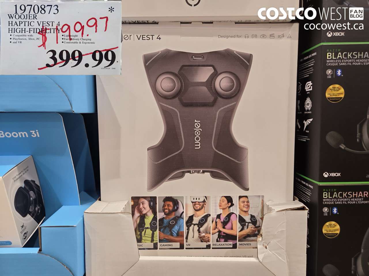 1970873 WOOJER HAPTIC VEST 4 HIGH-FIDELITY $199.97