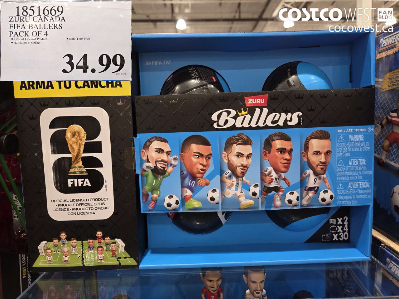 1851669 ZURU CANADA FIFA BALLERS PACK OF 4 $34.99