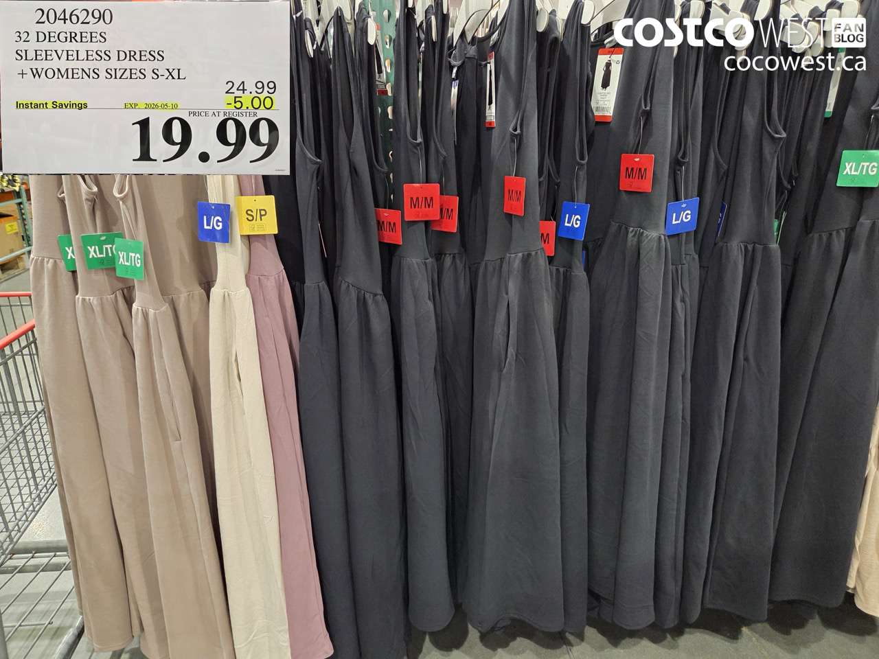 2046290 32 DEGREES SLEEVELESS DRESS + WOMENS SIZES S-XL ($5.00 INSTANT SAVINGS EXPIRES ON 2026-05-10) $19.99