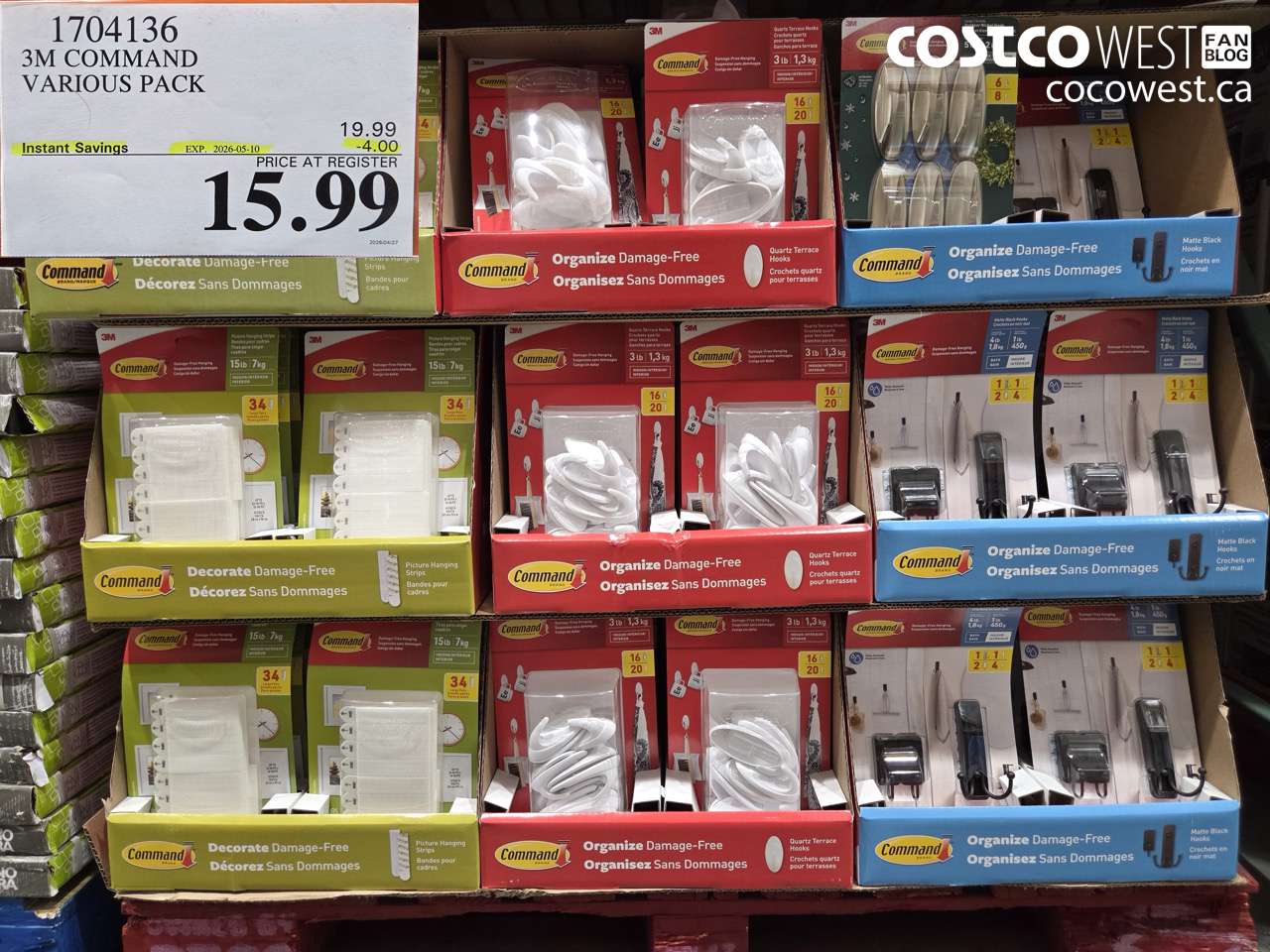 17041536 3M COMMAND VARIOUS PACK ($4.00 INSTANT SAVINGS EXPIRES ON 2026-05-10) $15.99