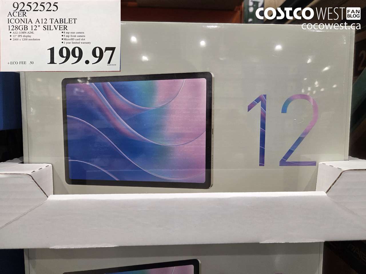 9252525 ACER ICONIA A12 TABLET 128GB 12