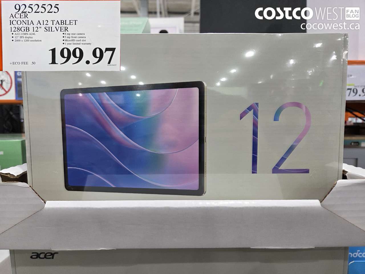 9252525 ACER ICONIA A12 TABLET 128GB 12
