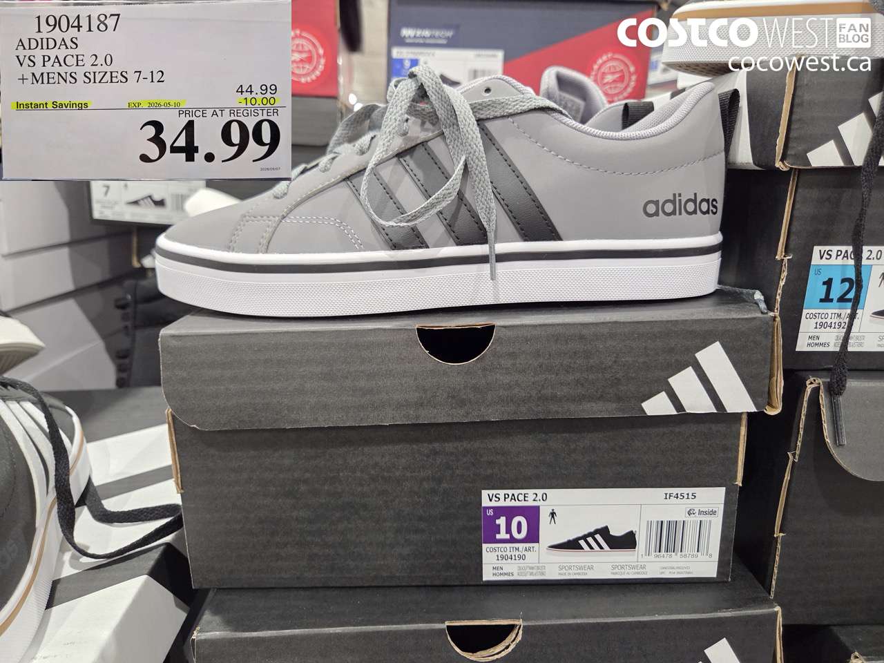 1904187 ADIDAS VS PACE 2.0 +MENS SIZES 7-12 ($10.00 INSTANT SAVINGS EXPIRES ON 2026-05-10) $34.99